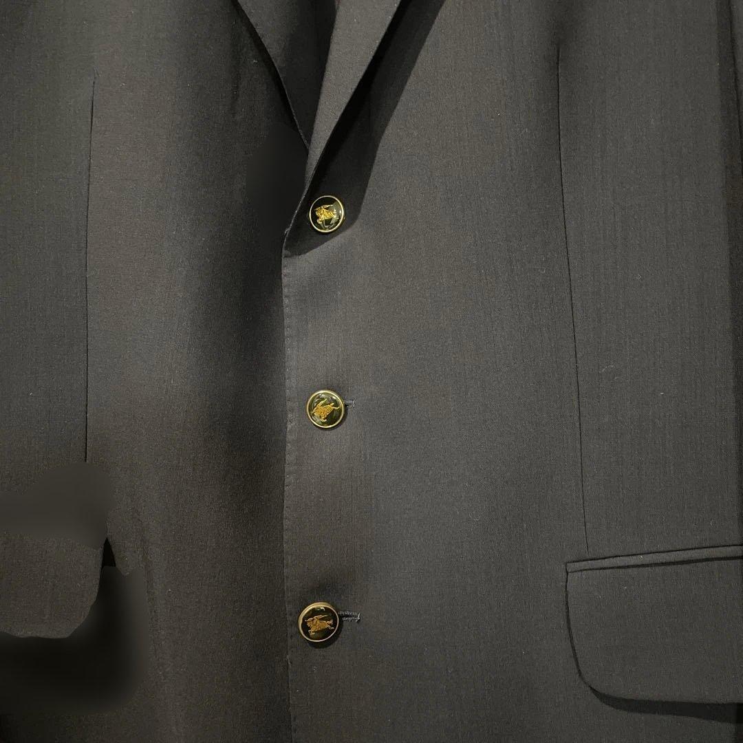 バーバリー　テーラードジャケット　金ボタン　紺色　上着　紺ブレ　L