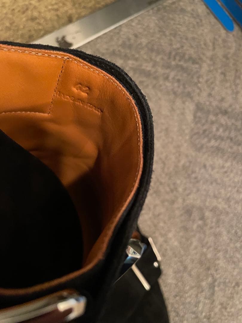 オフホワイト スエード スポンジ スリッポン サンダル ミュール サボ