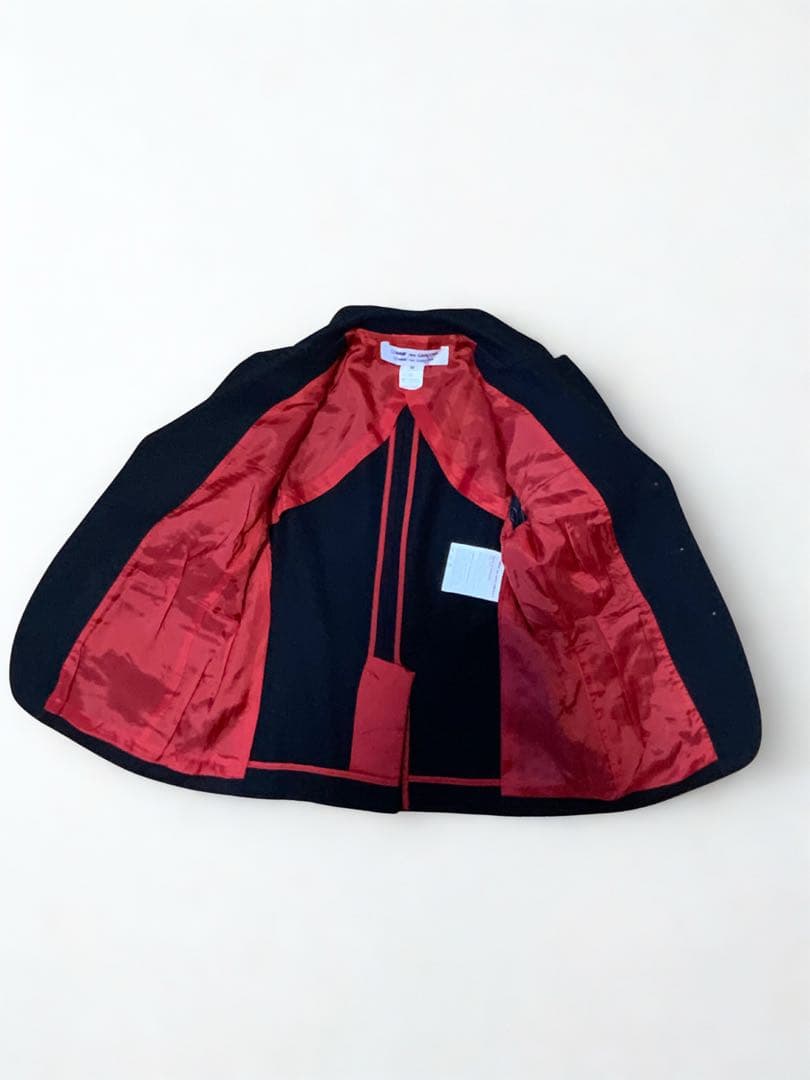 Comme des garçons 黒 七分袖 ウール テーラードジャケット M