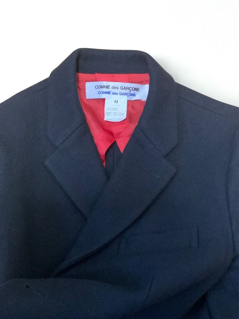 Comme des garçons 黒 七分袖 ウール テーラードジャケット M