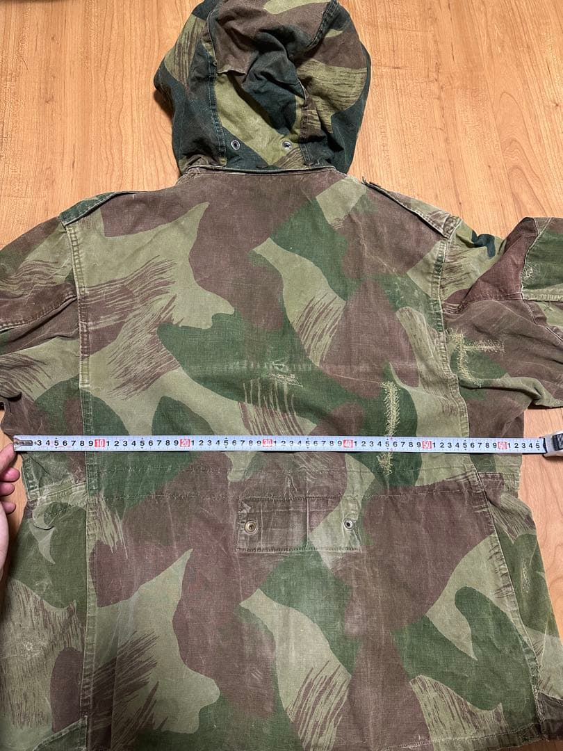 う*ぃ様 【希少！フード付き】50s ベルギー軍ブラッシュストロークカモ 実物