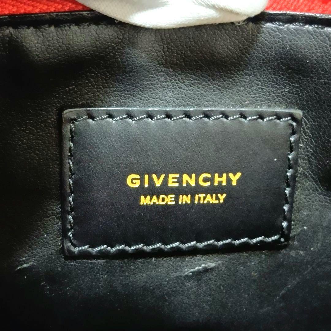 ジバンシィ　クラッチバッグ　セカンドバッグ　ロゴプリント　レッド　レザー