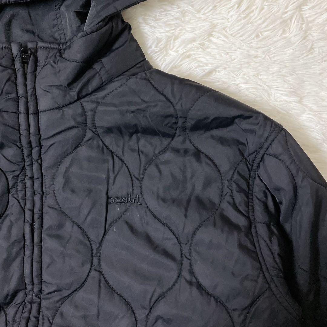 【人気】X-GIRL REVERSIBLE QUILTED JACKET L 黒