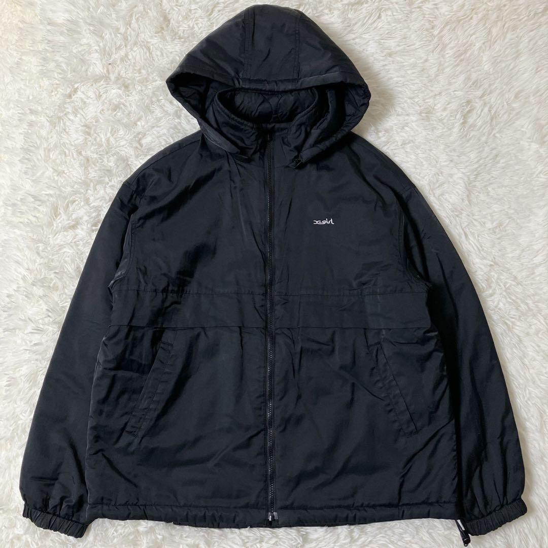 【人気】X-GIRL REVERSIBLE QUILTED JACKET L 黒