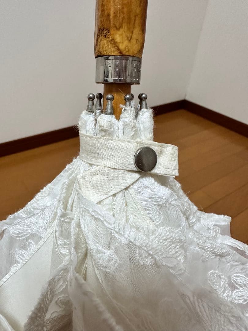 FEILER ホワイトマーガレット柄　長日傘