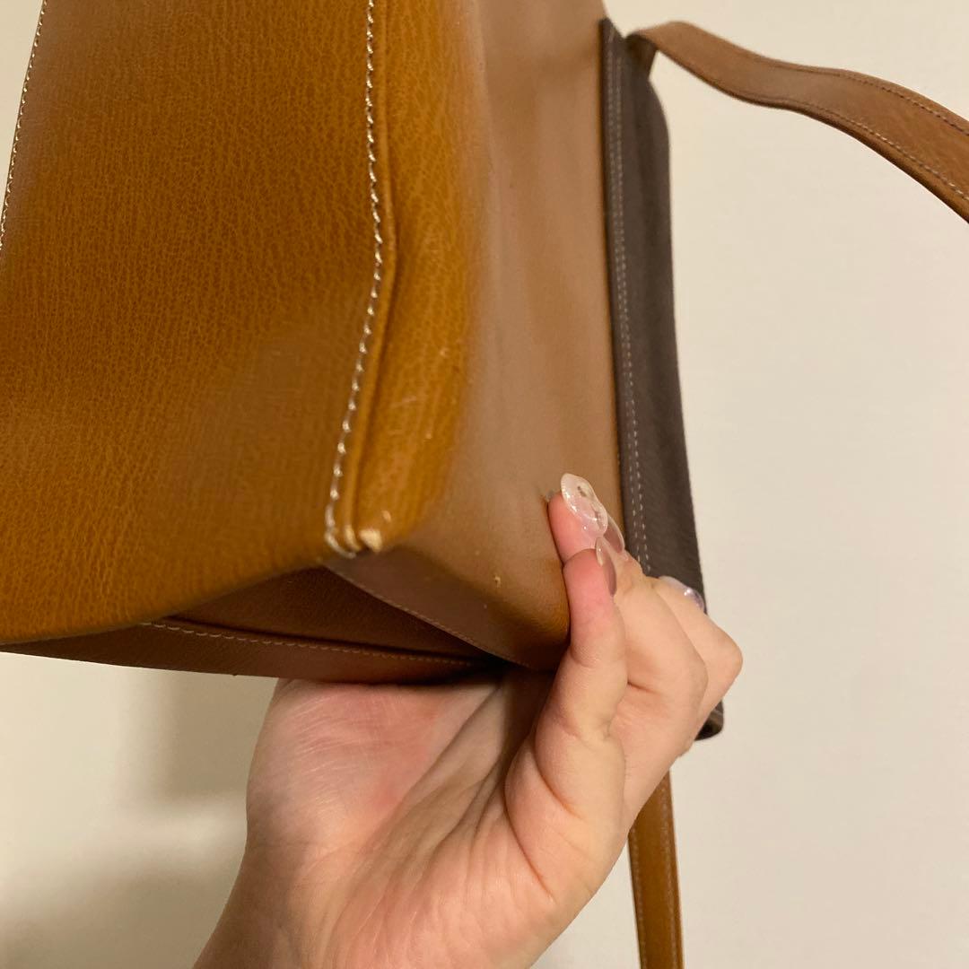 レザーショルダーバッグ ブラウンオレンジ Loewe ベラスケス