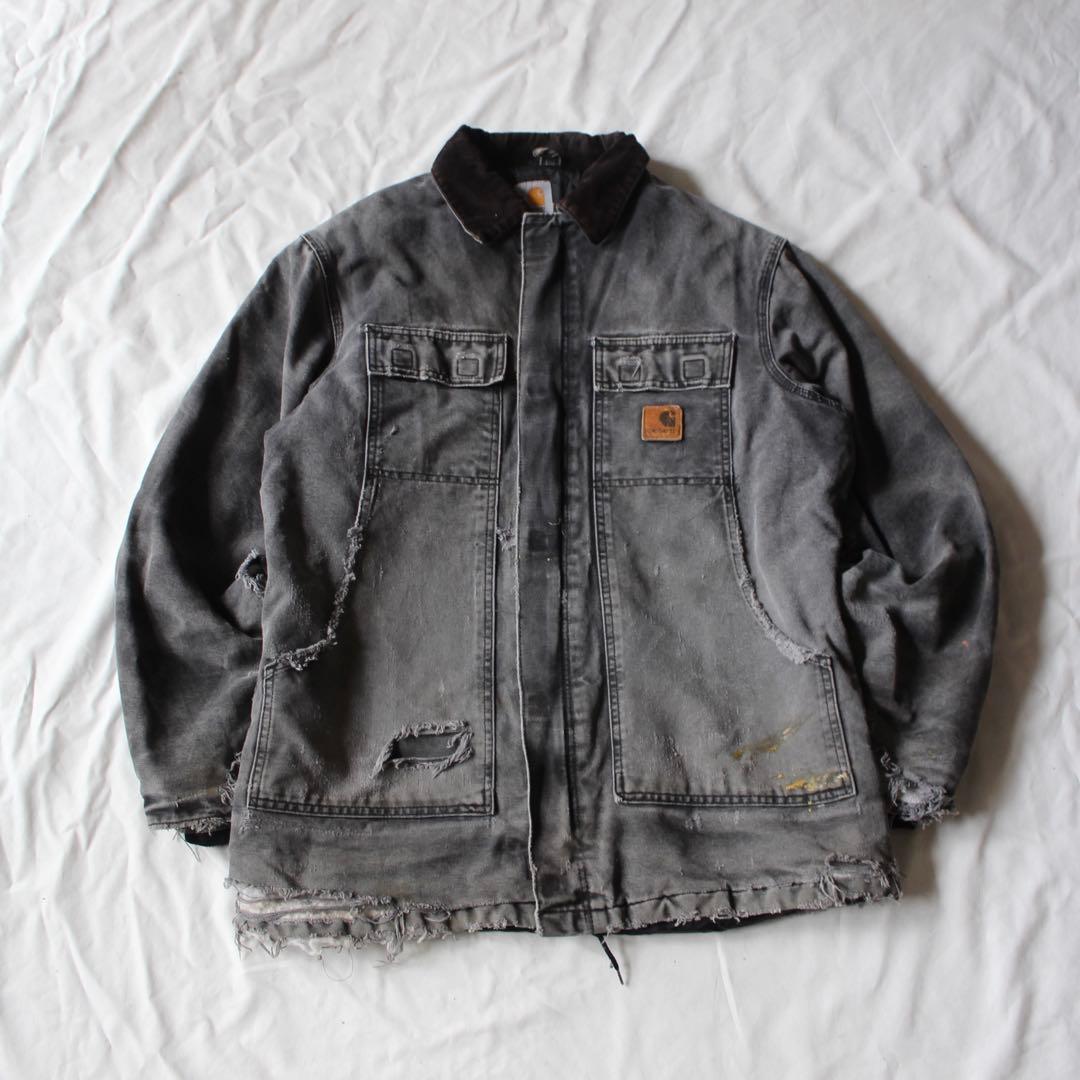 襤褸•墨黒 Carhartt トラディショナル コート ジャケット BLK M