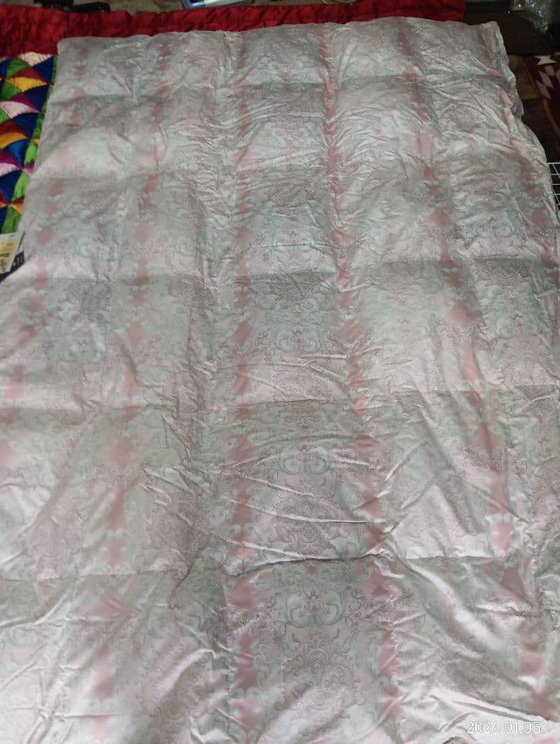 あんず京都西川 抗菌防臭シルバーグースダウン掛け布団 ピンクシングル未使用