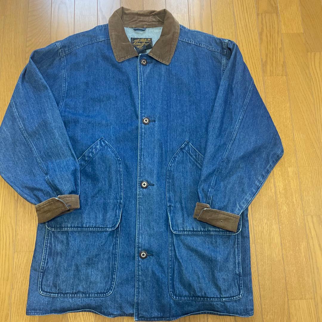 80's Eddie Bauerハンティングジャケットカバーオール黒タグUS古着
