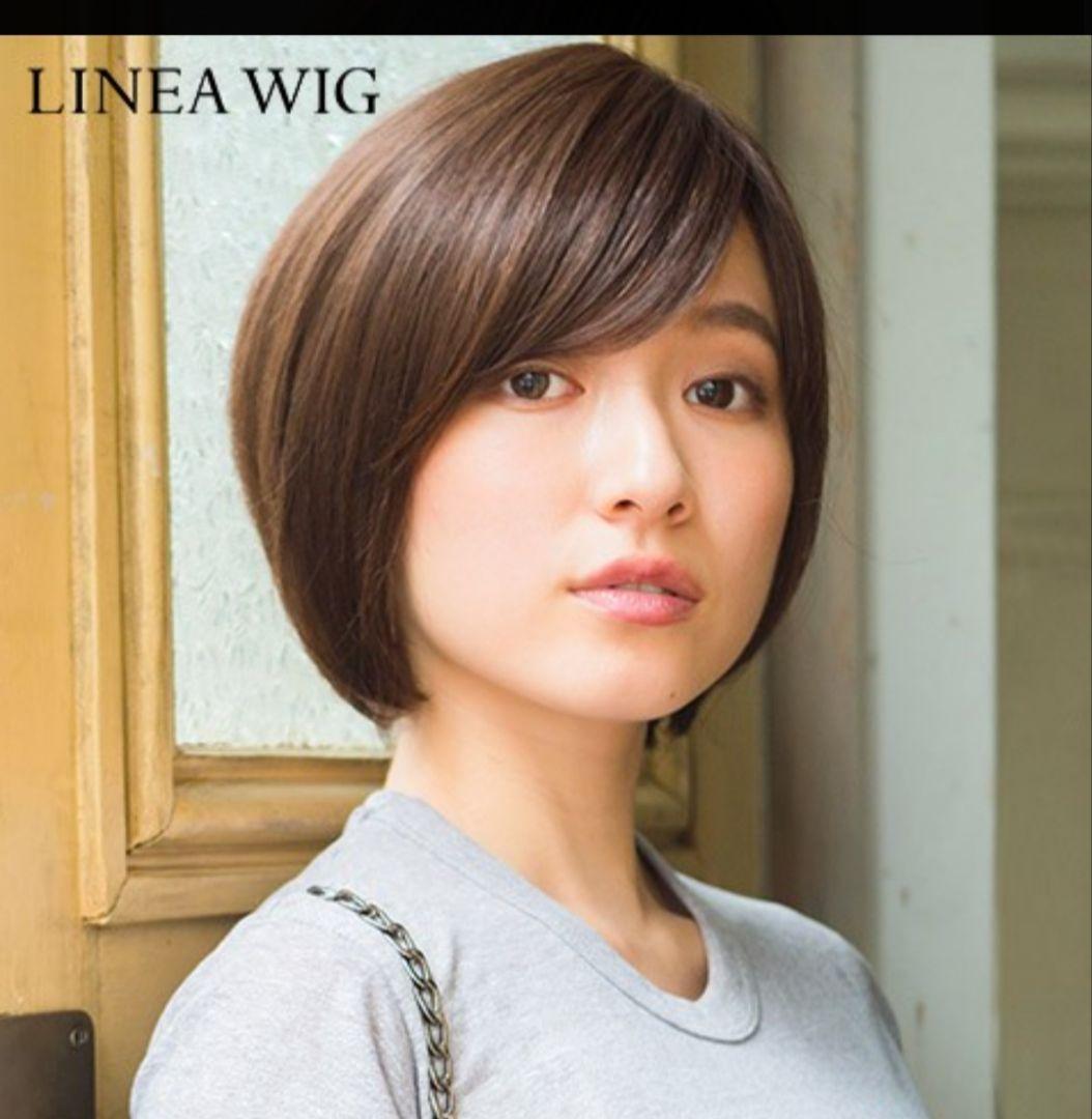 リネアストリア 天使のマニッシュショート人毛MIX ダークブラウン キャップ付