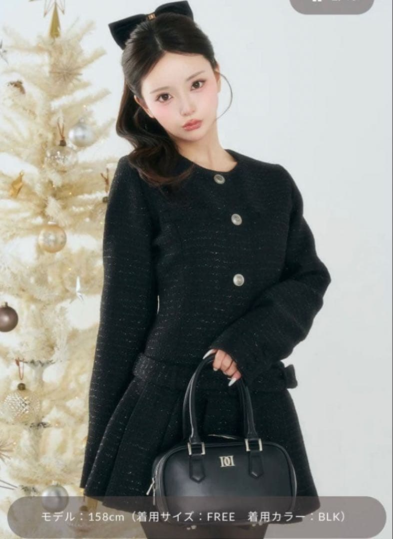 タグ付きDarich ボックスプリーツツイード