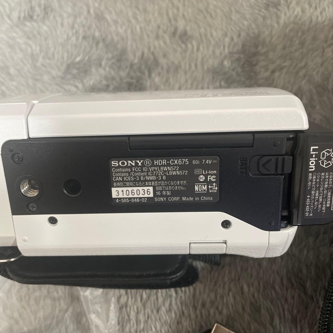 ★美品★ ビデオカメラ Sony ソニー HDR-CX675 ホワイト　白
