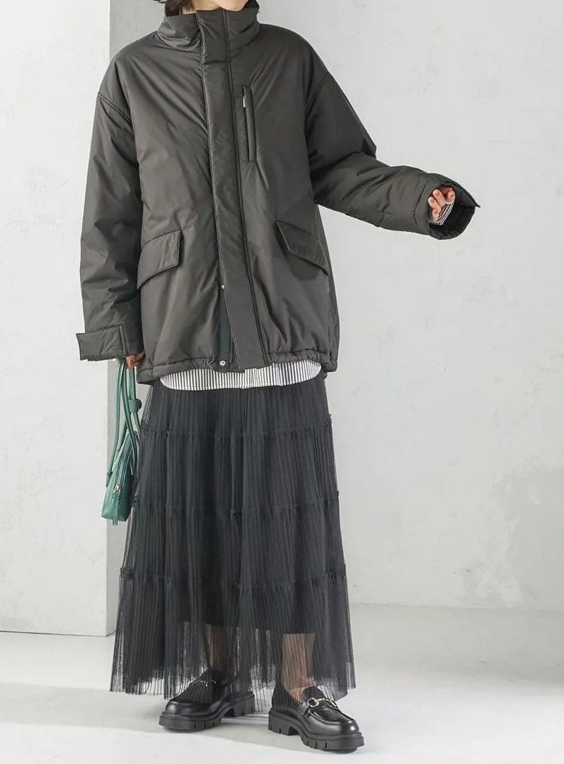 SHIPS for women IMBOTEX 中綿 ミディ ジャケット