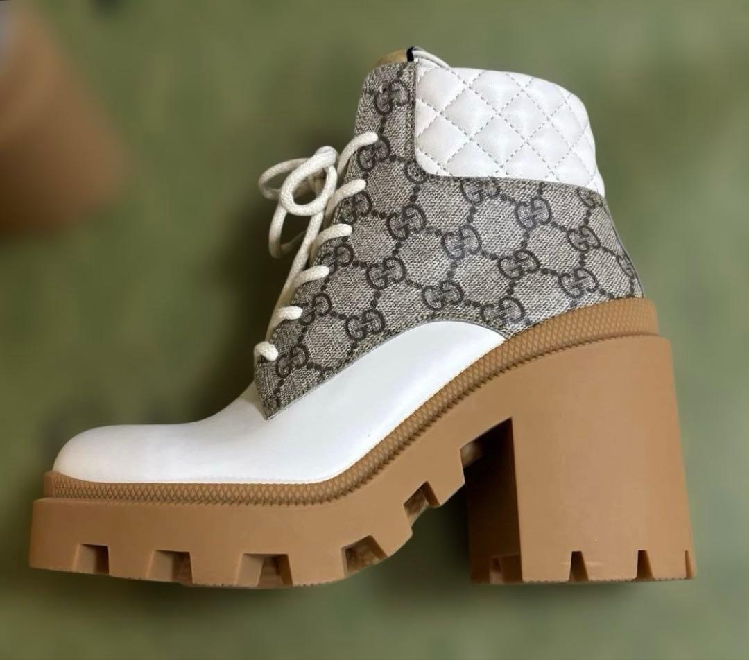 【超美品】グッチGGスプリーム アンクルブーツ36 1/2 23.5cm