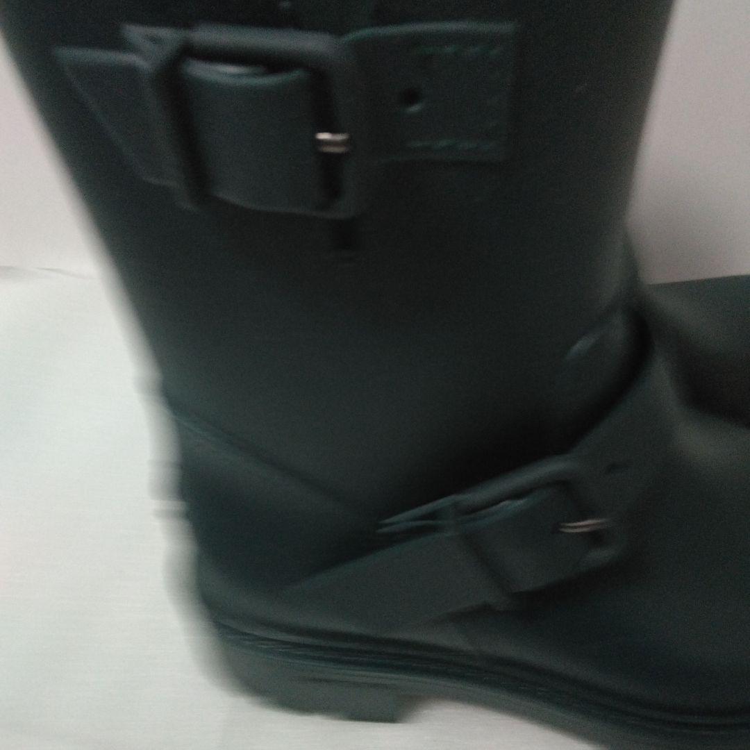 JIMMY CHOO　ダークグリーン バックル付きショートレインブーツサイズ37