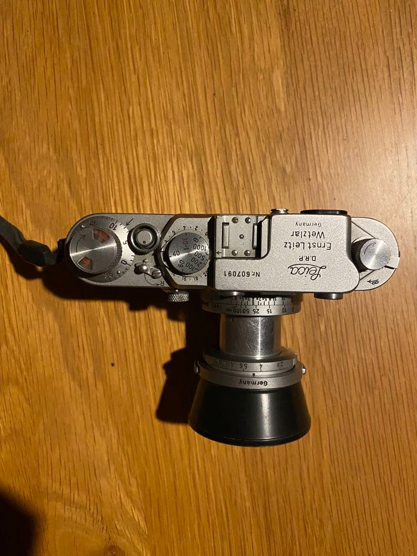 ライカ IIIf フィルムカメラElmar 5cm F2.8レンズ、レンズフード