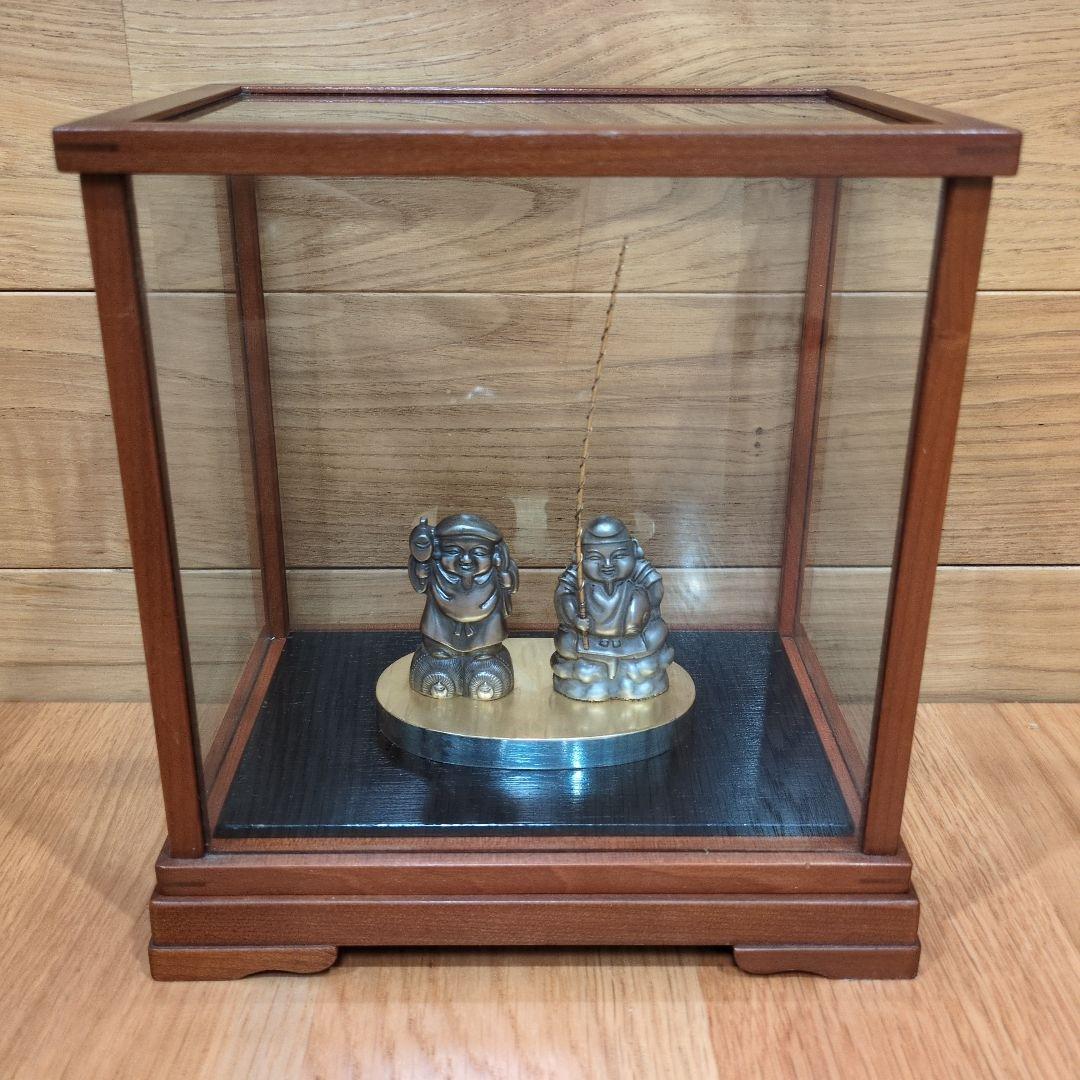 銀製 恵比寿様 大黒様 置物 ケース入り