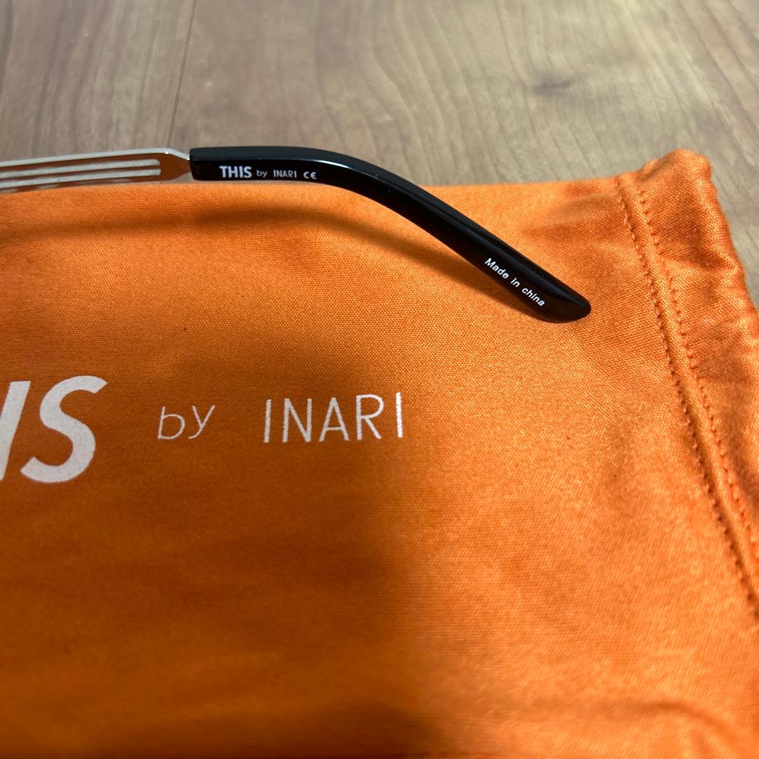 INARI シルバー オーバル　サングラス