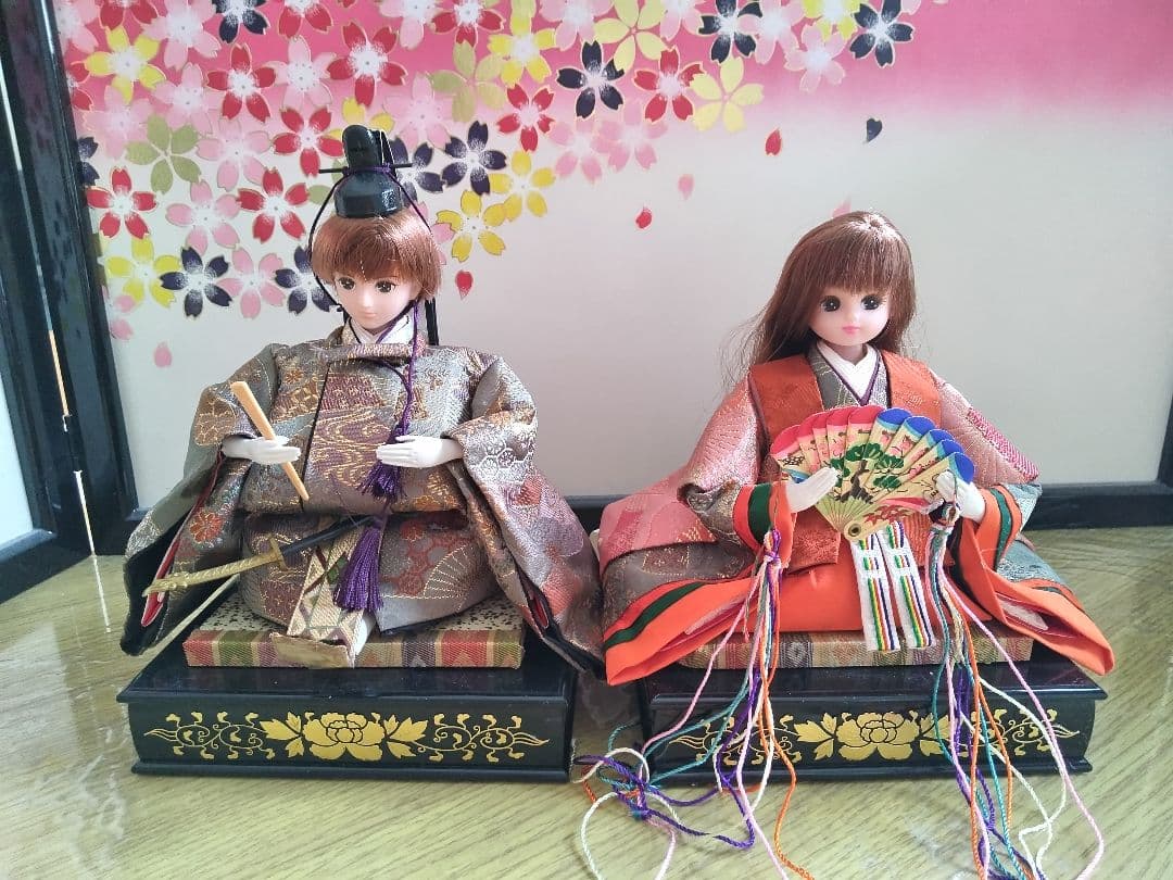 雛人形　リカちゃん 　はると君　親王雛セット　リメイク品　⑦