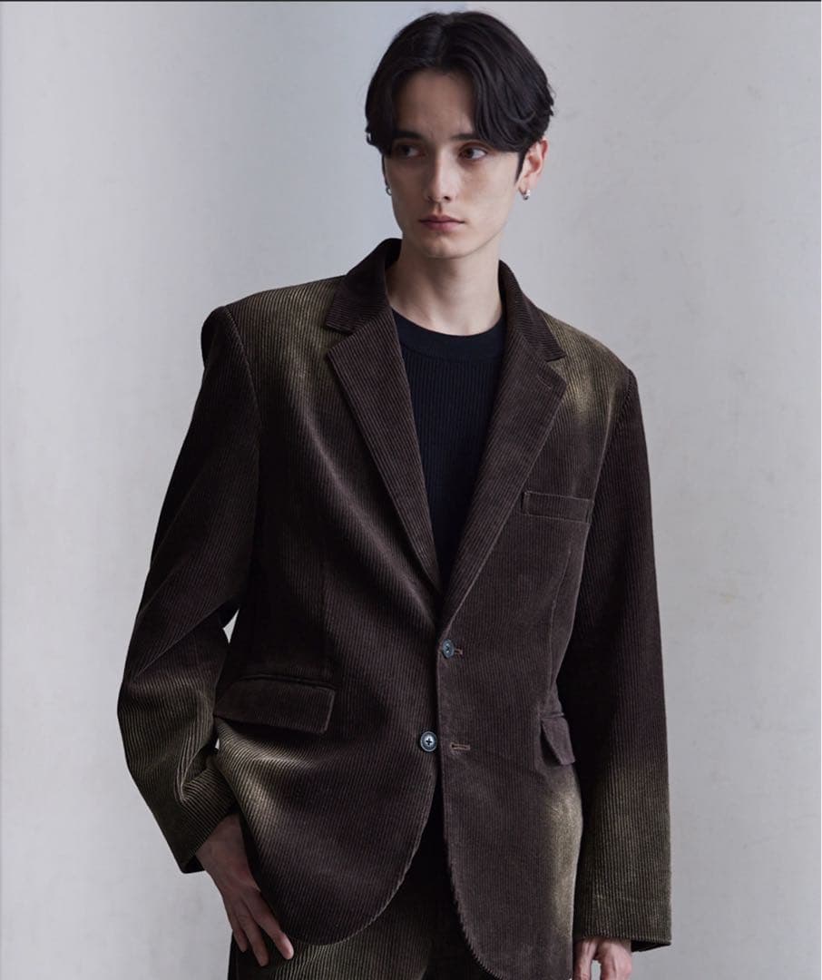 【CLEL】アンティークデザイン コーデュロイテーラードジャケット ブラウン M