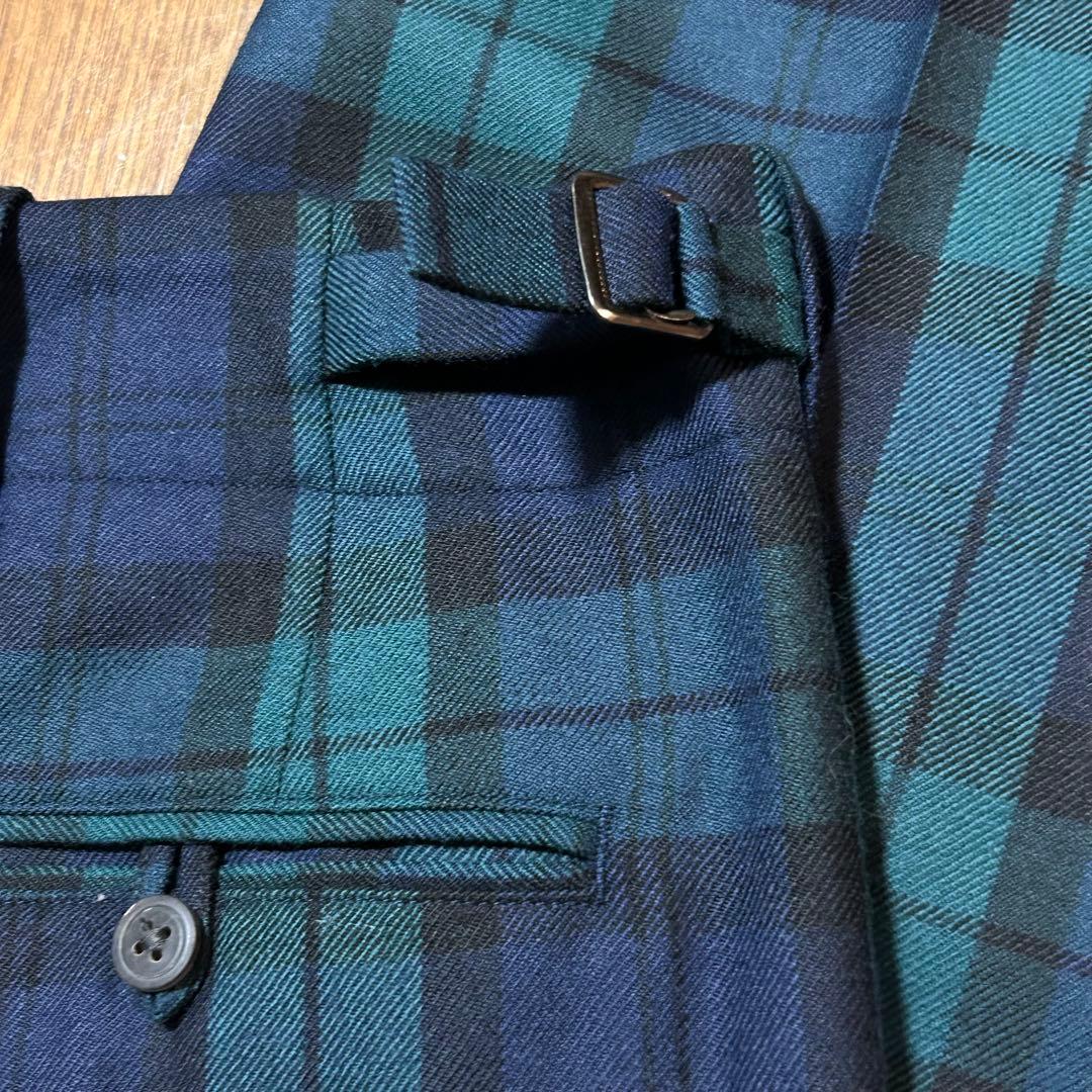 W76-股下71cm！BRITISH MADE 古着ウールスラックス BM