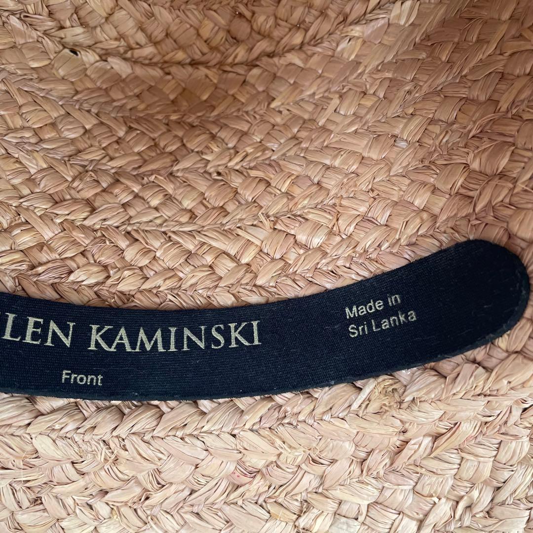 ヘレンカミンスキー✨麦わら帽子　カンカン帽　ハット　ストロー　ナチュラル　ヌガー