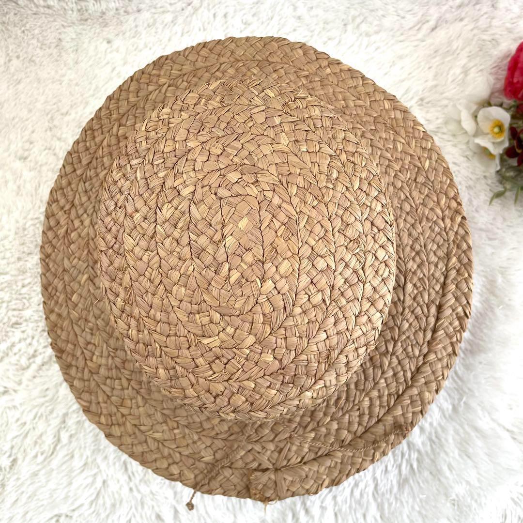 ヘレンカミンスキー✨麦わら帽子　カンカン帽　ハット　ストロー　ナチュラル　ヌガー