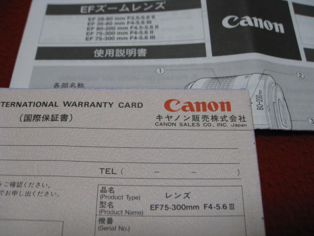 キャノン EFレンズ EF75-300mm F4-5.6 Ⅲ