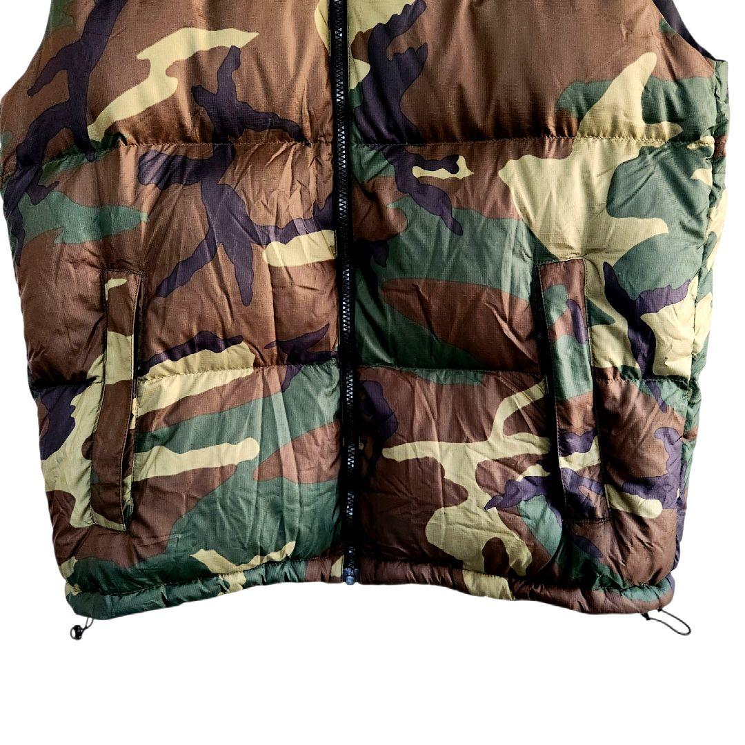 ✨希少✨ノースフェイス ヌプシ ダウンベスト 黒 迷彩 カモ XL