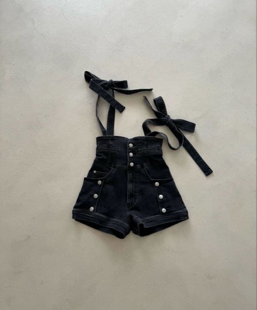 パンツ andmary ribbon denim allinone s