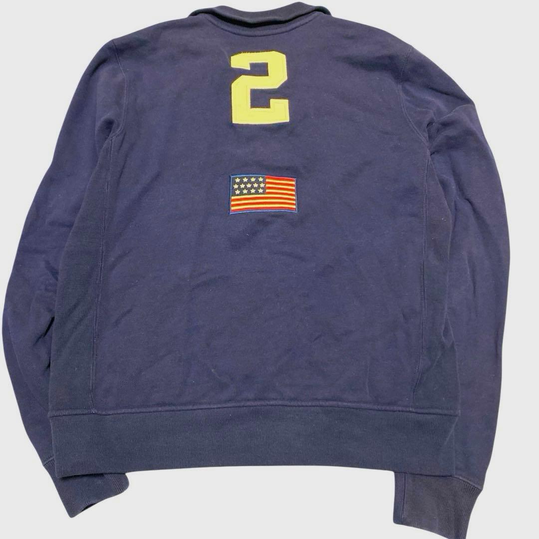 【もみあげ様】ラルフローレン USAフラッグ ビッグポニー刺繍ジップアップパーカ