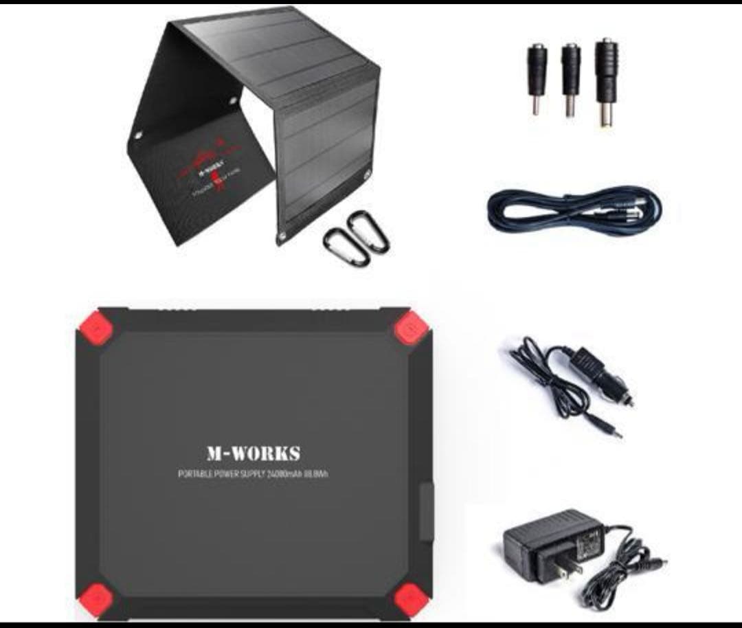 ☆新品☆ ほぼ新品↔︎稼働するかチェックのみ！ソーラーパネル&ポータブル電源セット