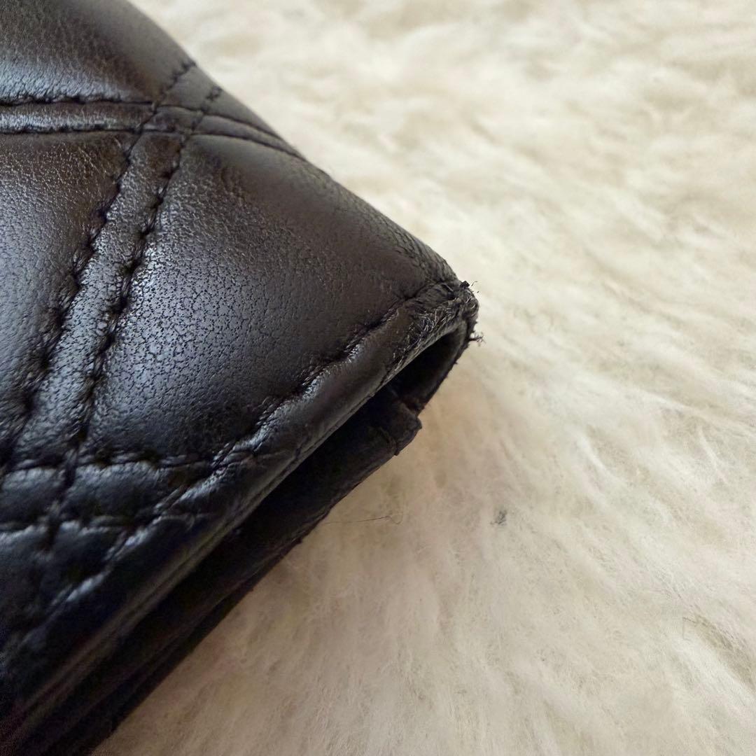 シャネル　マトラッセ　カードケース　名刺入れ　黒　ブラック　ミニ財布　20番台