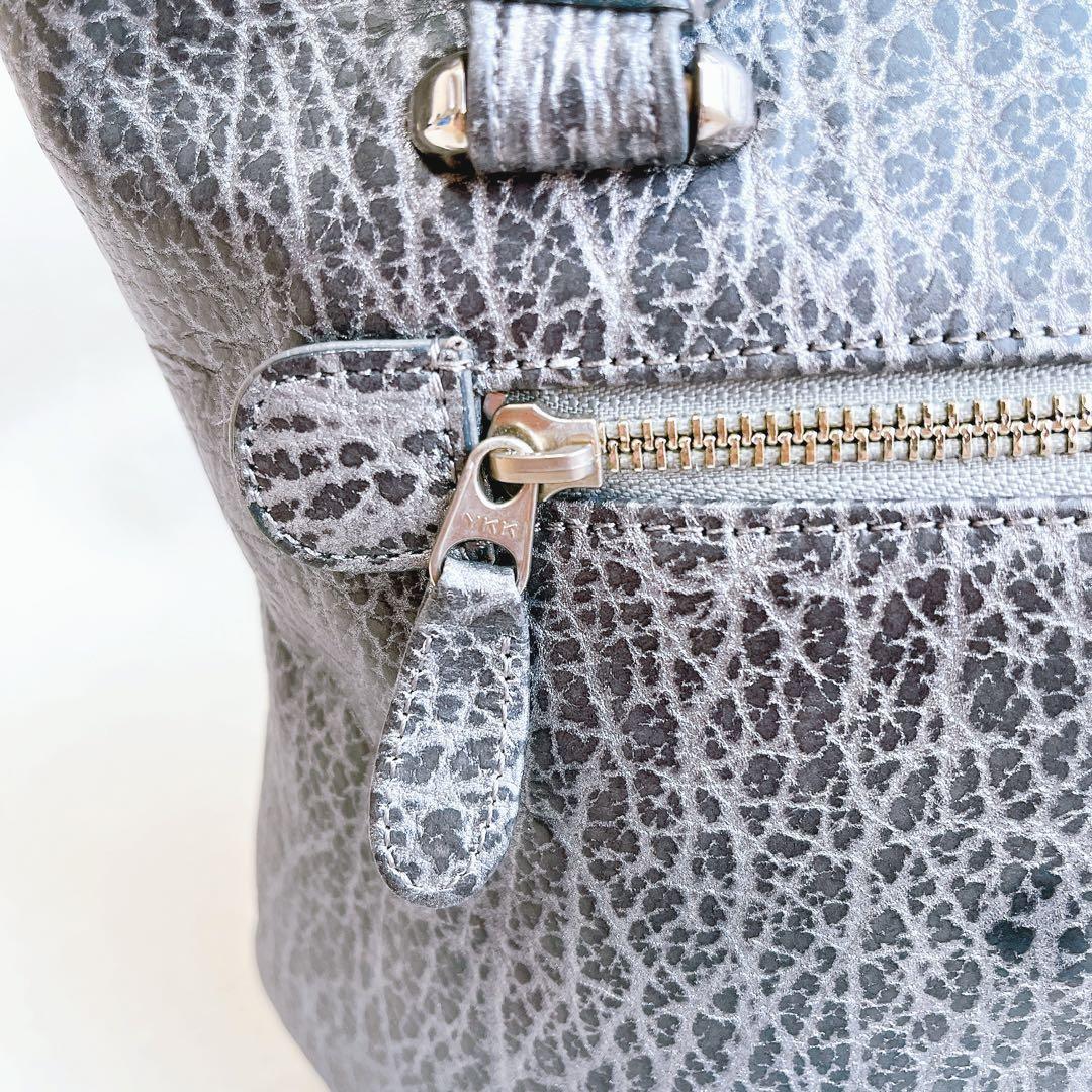 未使用級 希少JRA エレファント ハンド ショルダーバッグ 2way グレー象