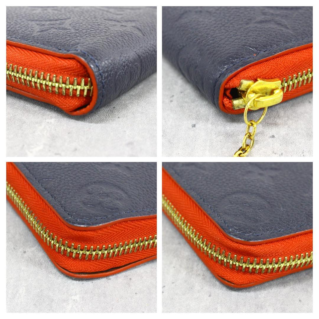 ◇ルイヴィトン ポルトフォイユ クレマンス フラワーチャーム ネイビー×レッド