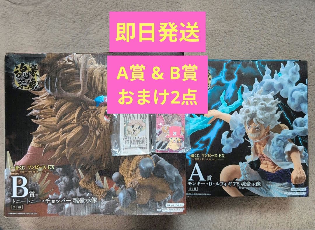 一番くじ ワンピース EX 悪魔を宿す者達 vol.3 A賞+B賞 おまけ2点