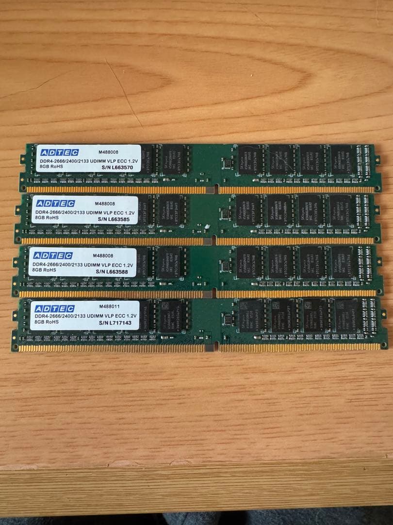 8GB DDR4 メモリ4枚セット