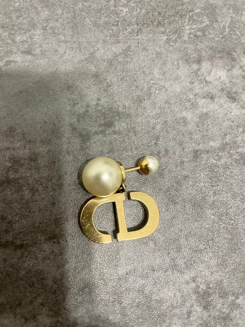 【正規品】クリスチャン ディオール dior ピアス片耳 ゴールド パール