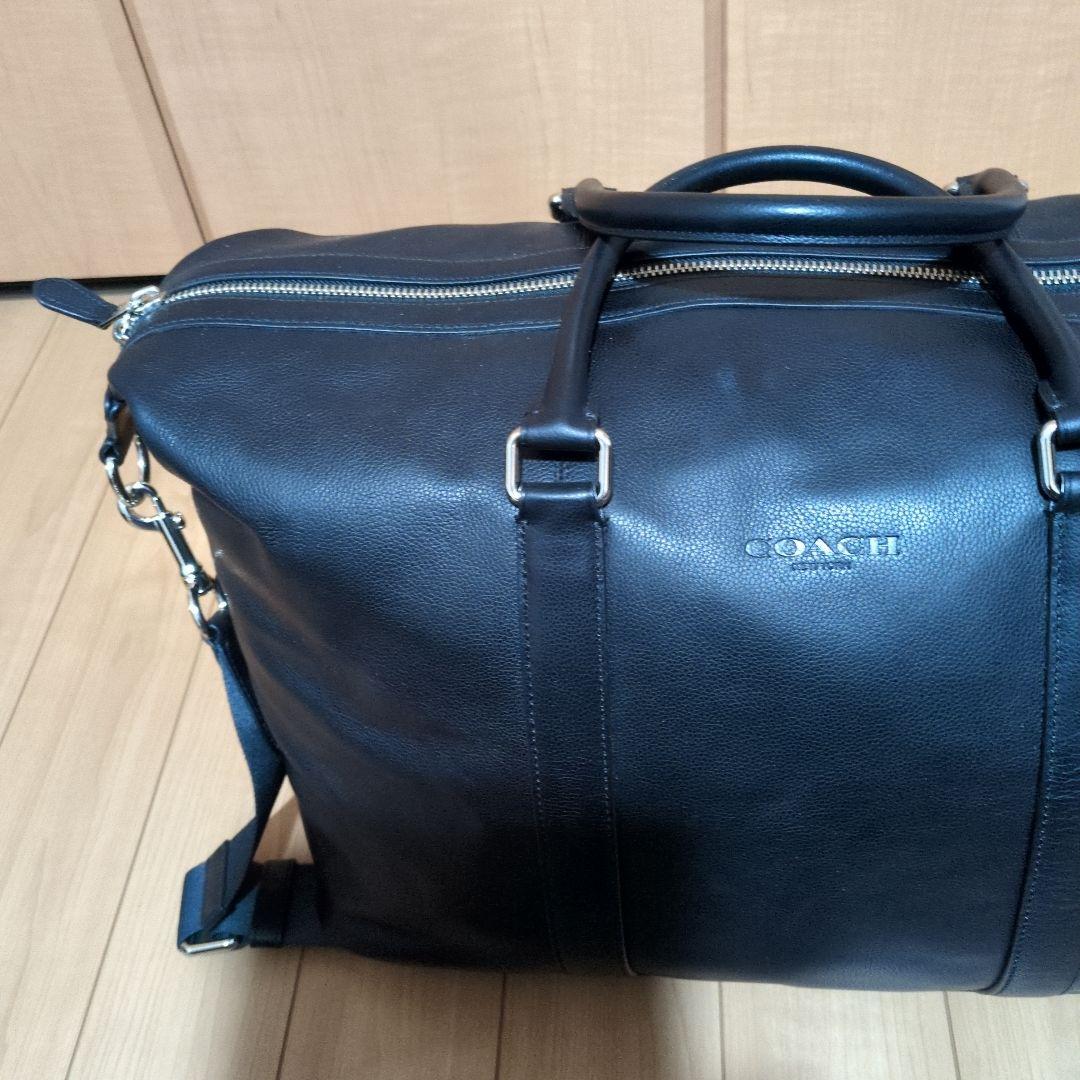 COACHコーチ　黒レザー ボストンバッグ