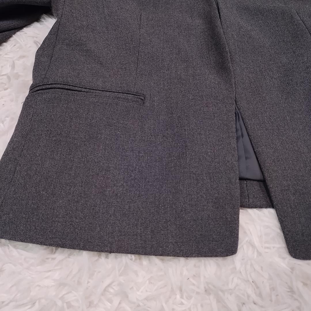 【美品】PLST セットアップ スカートスーツ 洗濯可 ウォームリザーブ グレー