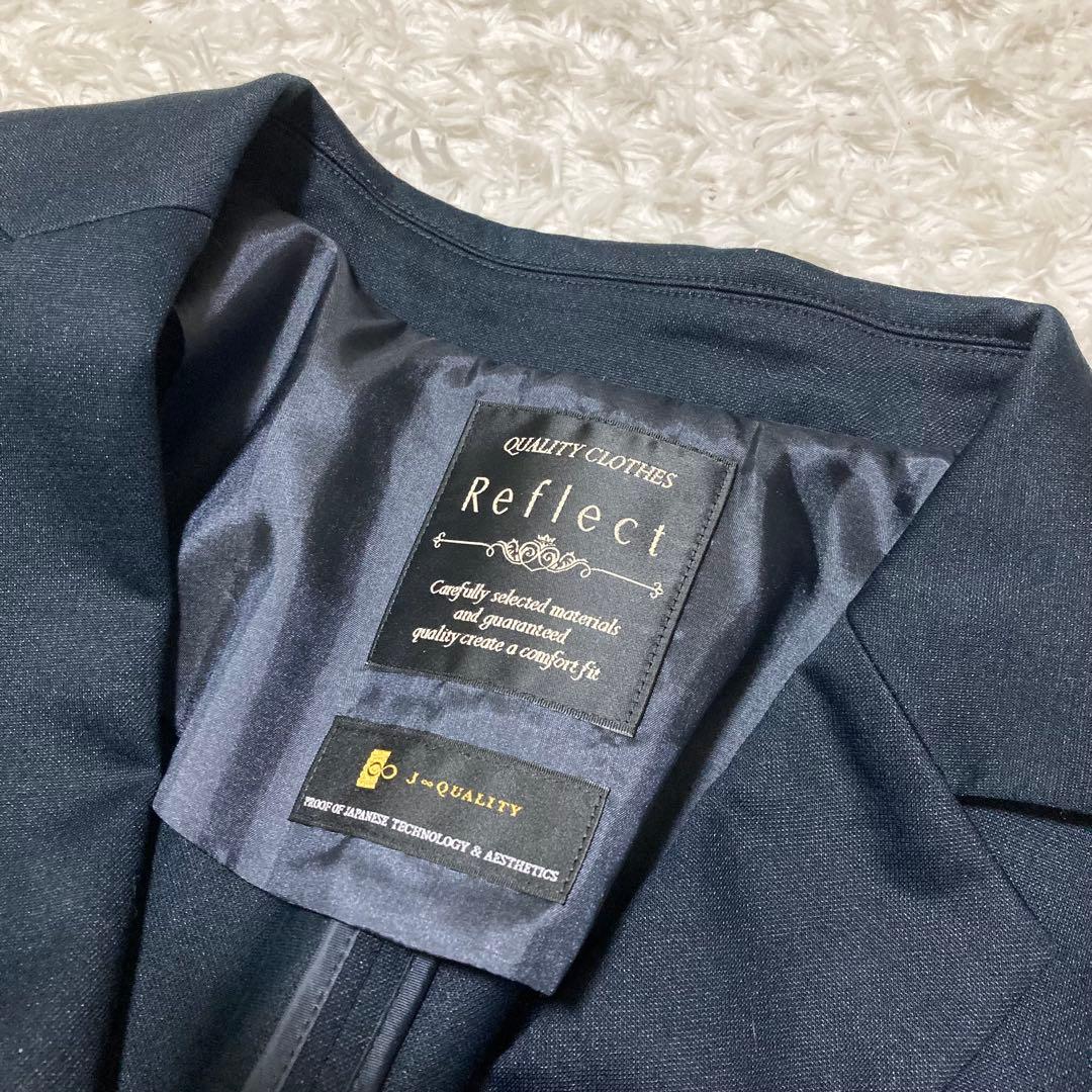 大きいサイズ13♡ 美品 リフレクト 匠ジャケット テーラード 七分袖 ネイビー