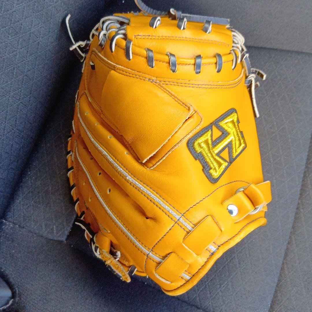 美品　 キャッチャーミット ハイゴールド 己極 Hi-GOLD　軟式野球