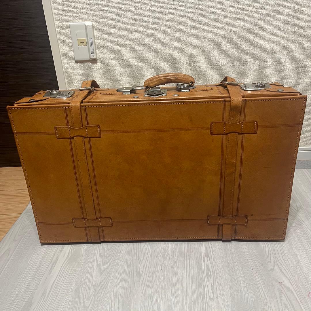 本革　トラベルバッグ　アンティークトランク leather craft