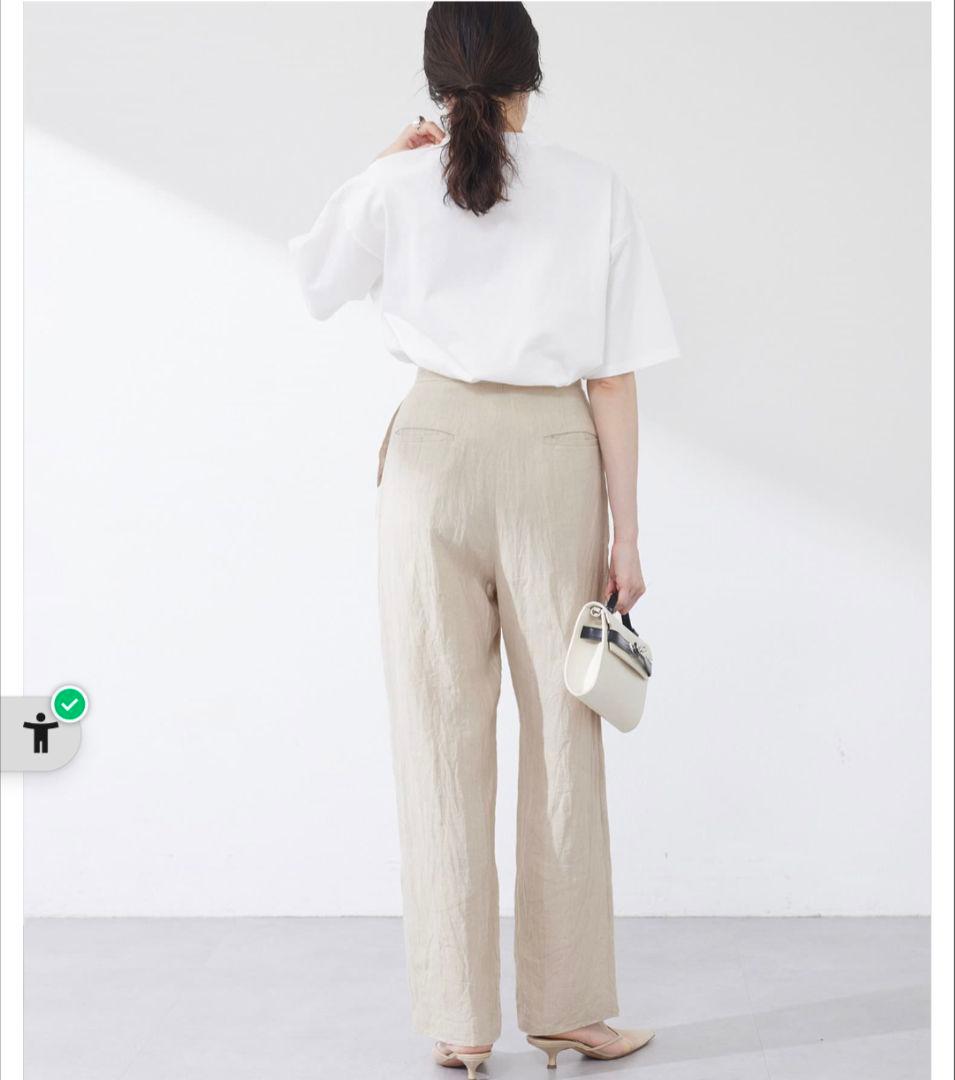 【サイズ:38】リネンミリタリーパンツ