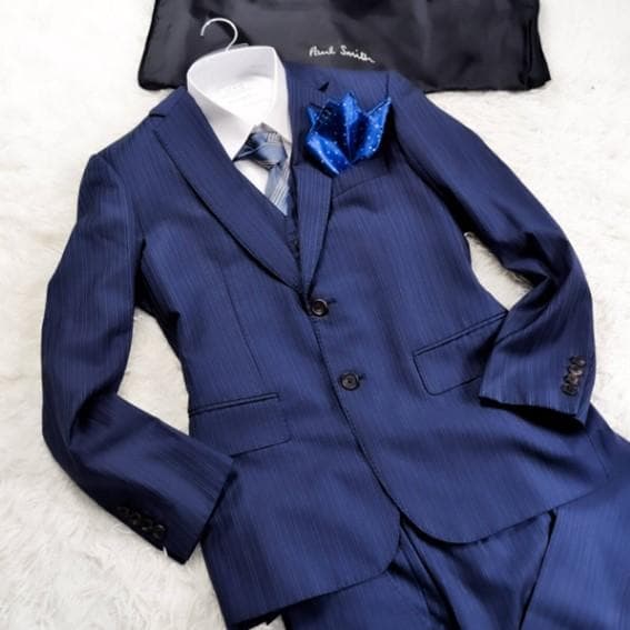 Paul Smith×LoroPiana３ピース紺ロロピアーナ×ポールスミス