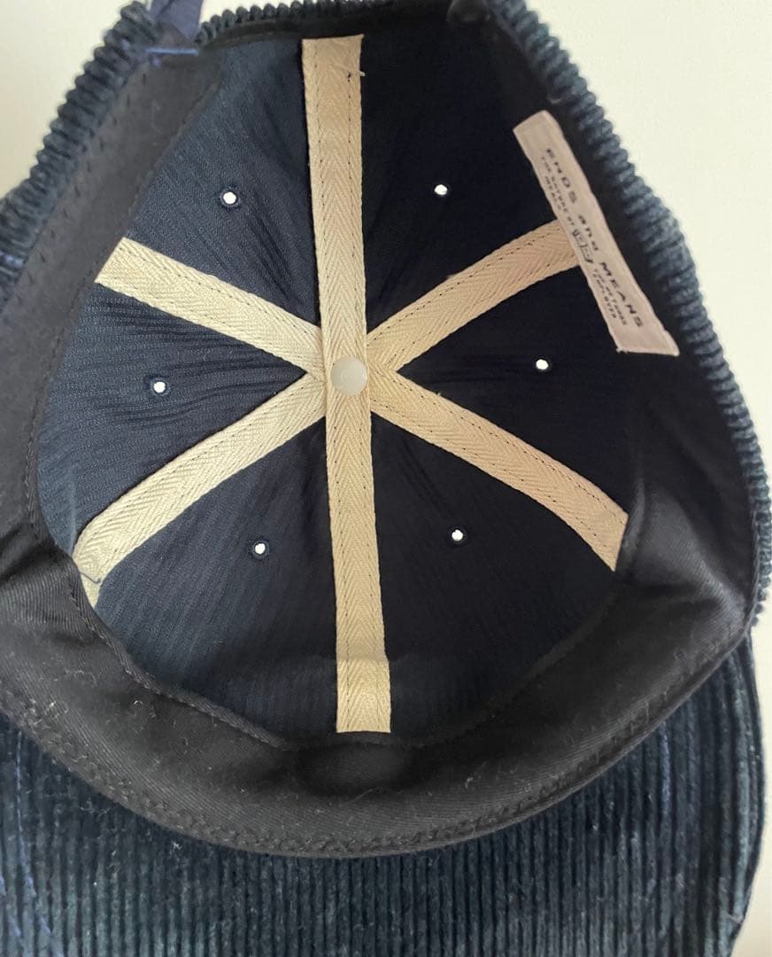 ends and means cord 6panels cap コーデュロイ