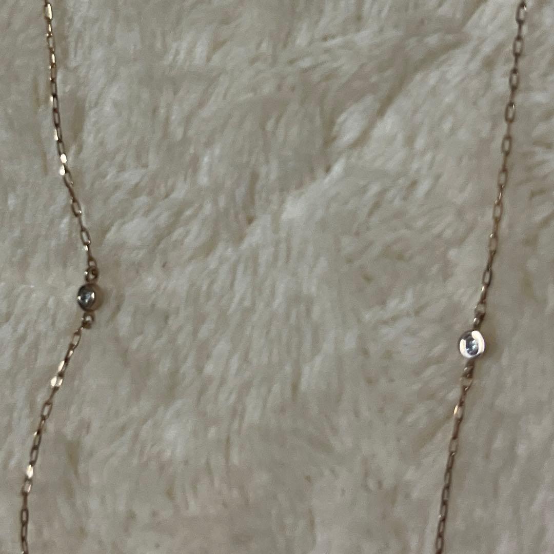 ete レイヤード　K18MPG ダイヤモンドネックレス