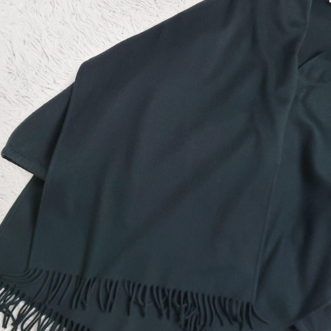 aaakira 美品 フェラガモ カシミヤケープコート ポンチョ フリンジ
