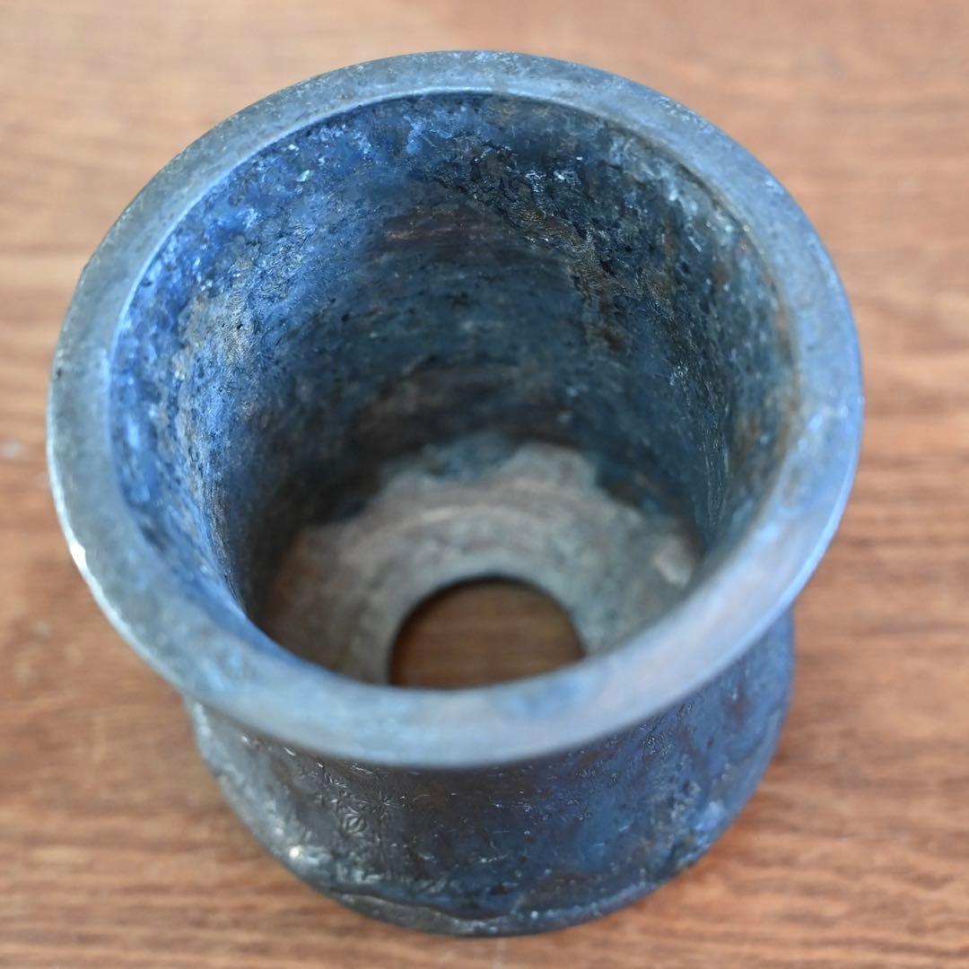 【連休最終価格】姫野翔太 作家鉢 銀彩菊模様 Cylinder