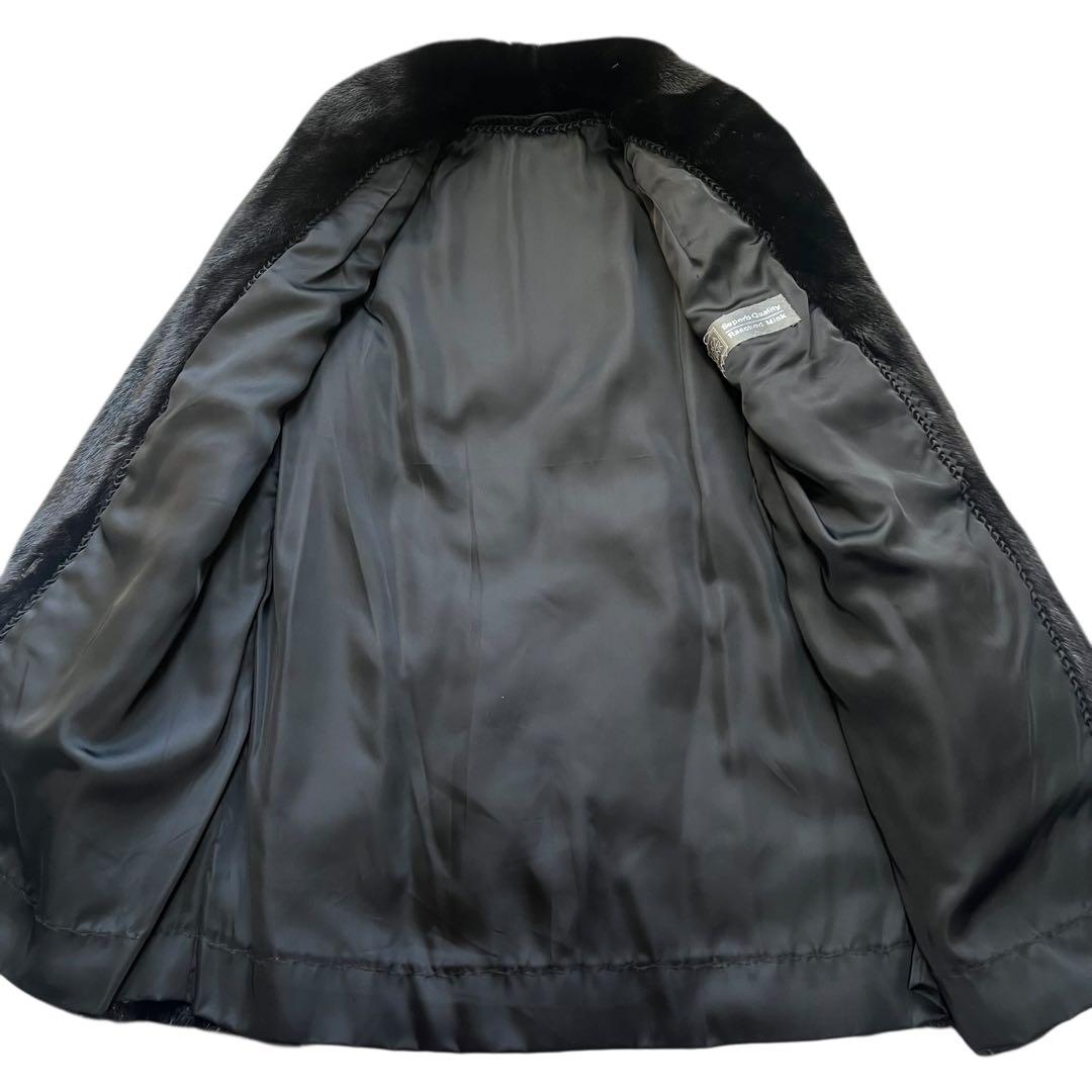 着丈80cm サガミンク ブラックミンク ミンクファー 毛並み◎ なめし柔らか